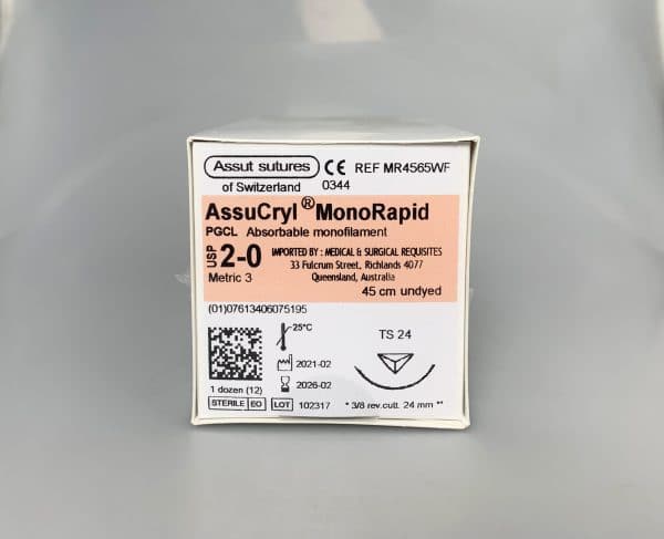assut assucryl monorapid sutures