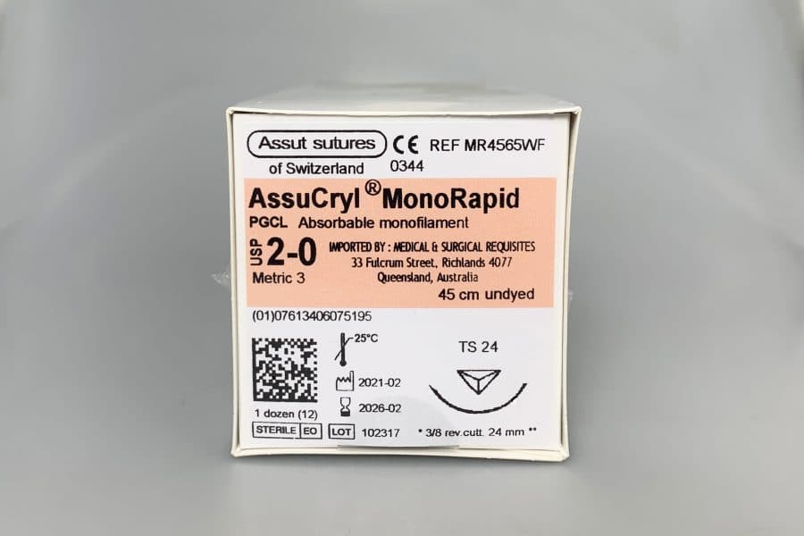assut assucryl monorapid sutures