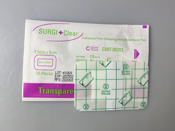 surgi+clear wound dressing